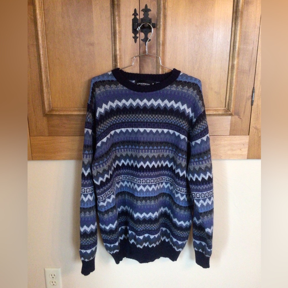 Lg Alpaca Connection Peru woven warm & cozy sweater